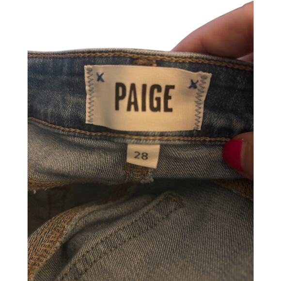 PAIGE Women's Verdugo Ankle Button Fly Mid-Rise Jeans, Women's Size 28 - Picture 6 of 7